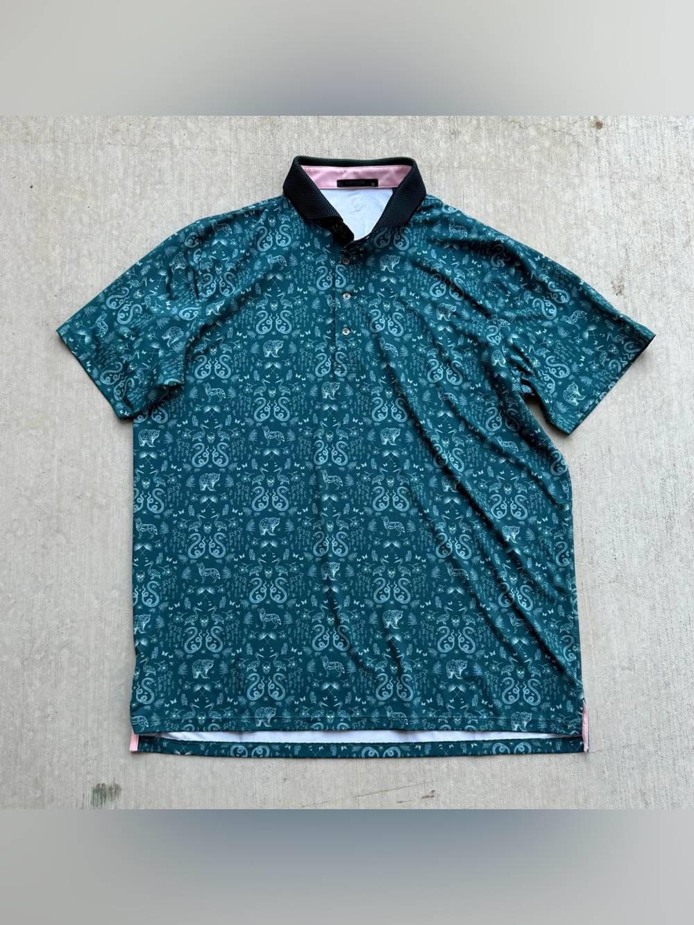 Greyson Golf Polo Men Size XL Snake All Over Print Stretch